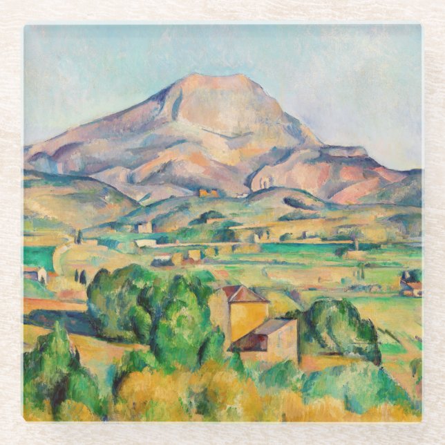Dessous-de-verre En Verre Paul Cezanne - Mont Sainte-Victoire (Devant)