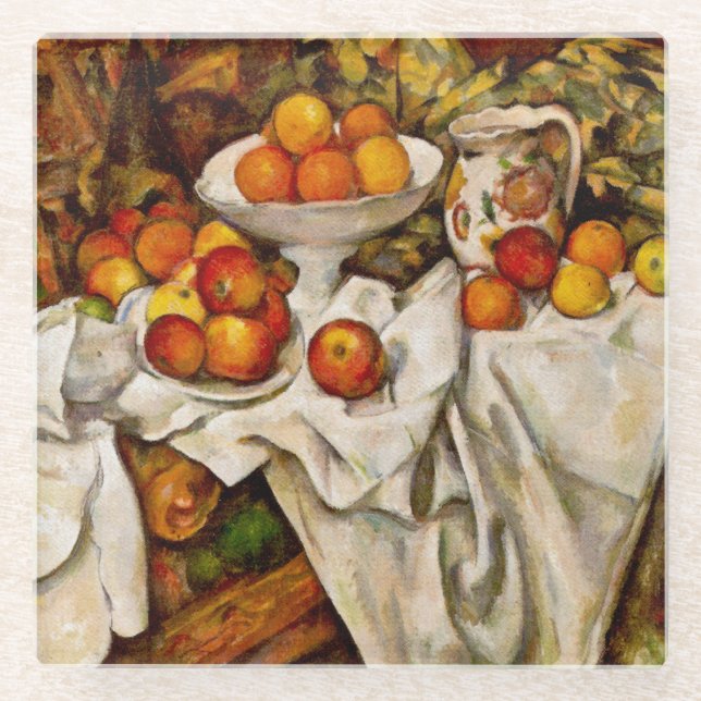 Dessous-de-verre En Verre Paul Cezanne Pomples Oranges Impressionnisme (Devant)