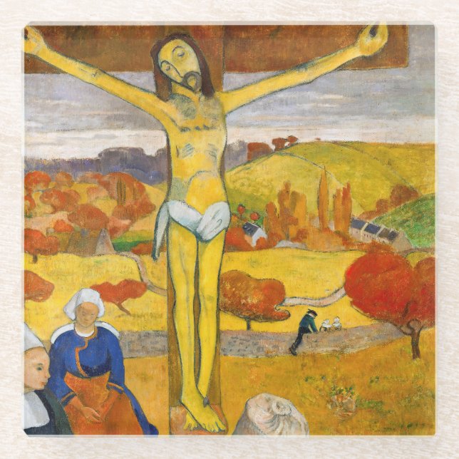 Dessous-de-verre En Verre Paul Gauguin - Le Christ Jaune (Devant)