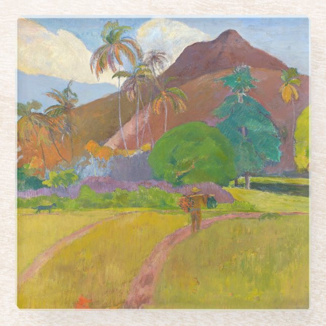 Dessous-de-verre En Verre Paul Gauguin - Paysage tahitien (Devant)