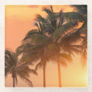 Dessous-de-verre En Verre Paumes de Miami