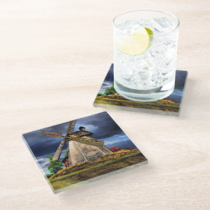 Dessous-de-verre En Verre Paysage dans le Dessous de verre de verre de Pays-