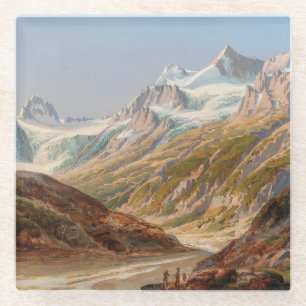 Dessous-de-verre En Verre Paysage de la montagne de Silvretta - Ignaz Dorn
