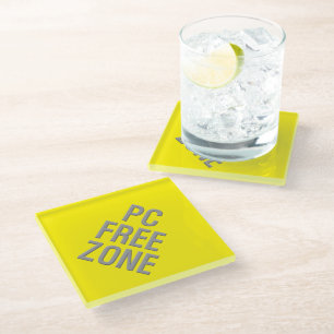 Dessous-de-verre En Verre PC Free Zone diamant jaune dessous de verre en ver