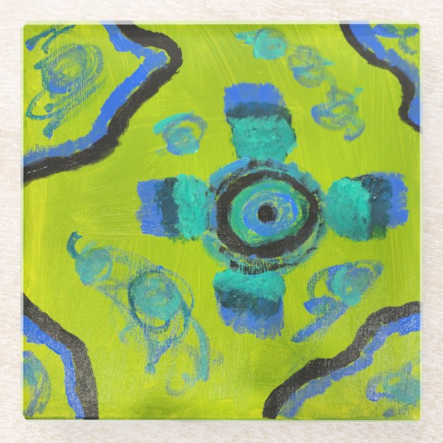 Dessous-de-verre En Verre Peacock (Devant)