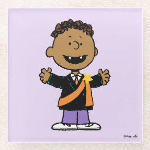 Dessous-de-verre En Verre Peanuts Franklin Halloween Vampire
