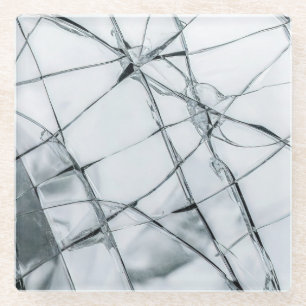 Dessous-de-verre En Verre Peinture à l'huile de surface en verre brisé (styl