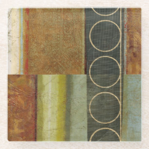 Dessous-de-verre En Verre peinture abstraite Multi-texturisée par le studio
