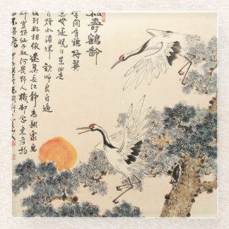 Dessous-de-verre En Verre Peinture asiatique traditionnelle : art classique.
