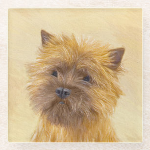 Dessous-de-verre En Verre Peinture de Cairn Terrier - Cute Original Chien Ar