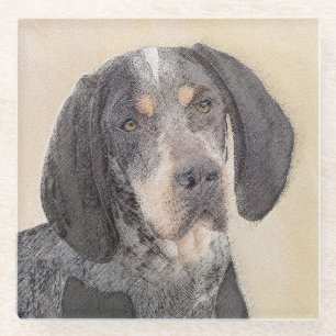 Dessous-de-verre En Verre Peinture de linge bluetick - mignon chien original