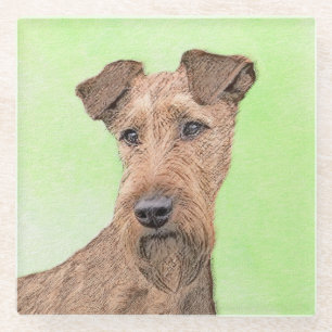 Dessous-de-verre En Verre Peinture de Terrier irlandais - Cute Original Dog