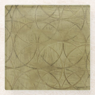 Dessous-de-verre En Verre Peinture des cercles liés par Jennifer Goldberger