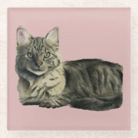 Peinture pelucheuse d'aquarelle de chat