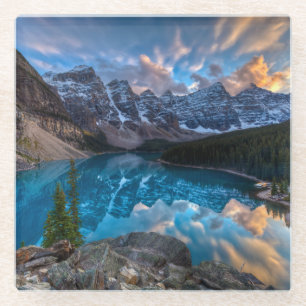 Dessous-de-verre En Verre Peinture sur la moraine