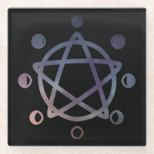 Pentagramme de Wicca mignonne et Phases de lune De