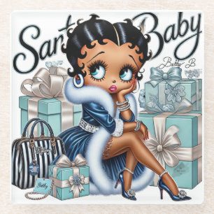 Dessous-de-verre En Verre Père Noël Baby