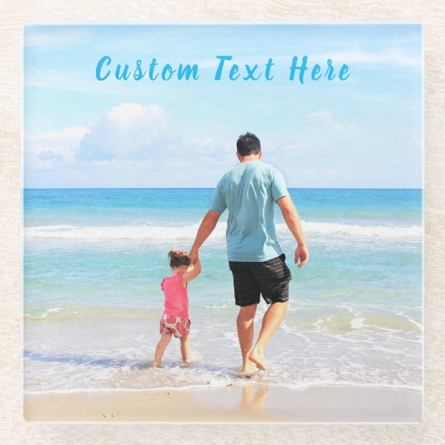 Dessous-de-verre En Verre Personnalisé Votre Dessous de verre de verre photo (Devant)