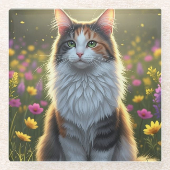 Dessous-de-verre En Verre Pétales Et Pâtes (Devant)