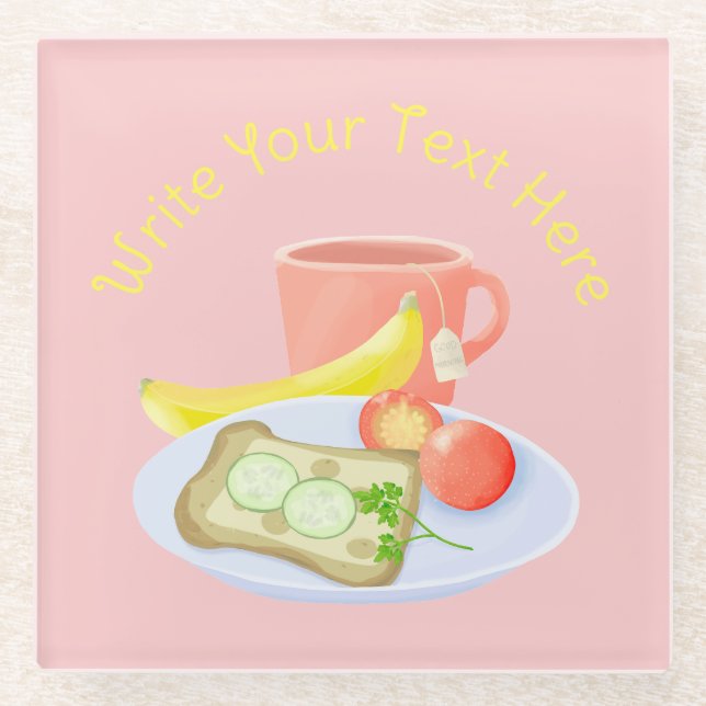 Dessous-de-verre En Verre Petit déjeuner (Devant)