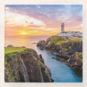 Dessous-de-verre En Verre Phare principal Cie. le Donegal Irlande de Fanad