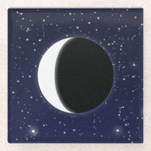 Dessous-de-verre En Verre Phases de la Lune, 2 de 6