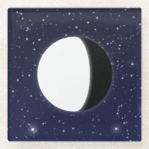 Dessous-de-verre En Verre Phases de la Lune, 4 de 6