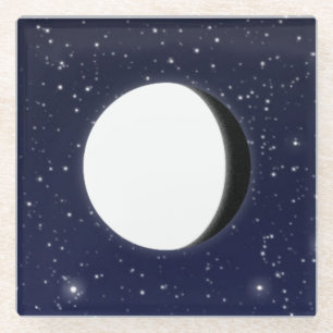 Dessous-de-verre En Verre Phases de la Lune, 5 de 6