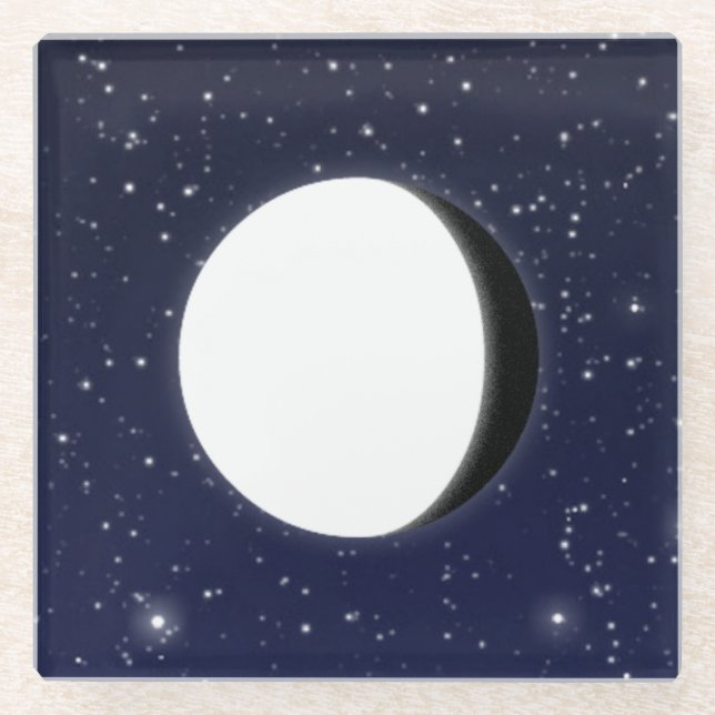 Dessous-de-verre En Verre Phases de la Lune, 5 de 6 (Devant)