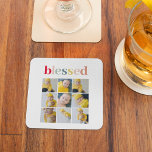 Dessous-de-verre En Verre Photo Collage | Cadeau de vacances coloré<br><div class="desc">Célébrez la joie de la saison des Fêtes avec notre Collage Photo Colorful Blessed Holiday Gift. Ce cadeau étonnant et personnalisé est une façon sincère de partager votre amour et vos bénédictions avec vos amis et votre famille.Faites de cette saison des Fêtes extra spéciale avec un Collage Photo cadeau de...</div>