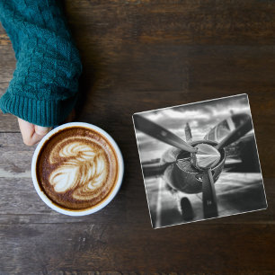 Dessous-de-verre En Verre Photo d'avion, aviation amusante et cool