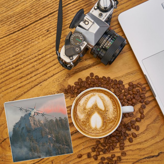 Dessous-de-verre En Verre Photo d'avion, Cool Fun Aviation (Créateur téléchargé)