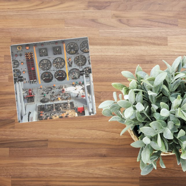 Dessous-de-verre En Verre Photo d'avion, Cool Fun Aviation (Créateur téléchargé)