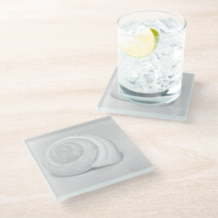 Dessous-de-verre En Verre Photographie de la nature minimaliste de coquille