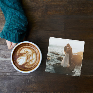 Dessous-de-verre En Verre Photographie moderne élégante personnalisée de mar