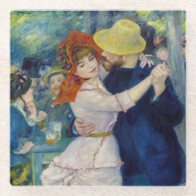 Dessous-de-verre En Verre Pierre-Auguste Renoir - Danse à Bougival (Devant)