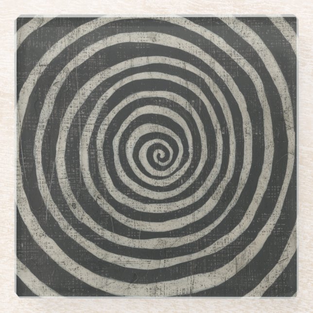Dessous-de-verre En Verre Pierre - Spirale (Devant)