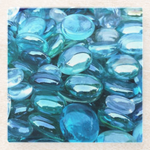 Dessous-de-verre En Verre Pierres de verre Aqua