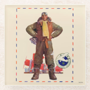 Dessous-de-verre En Verre Pilote de par avion