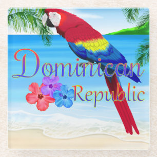 Dessous-de-verre En Verre Plage République Dominicaine