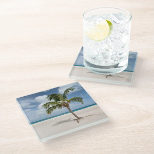 Dessous-de-verre En Verre Plages tropicales   Eagle Beach, Aruba