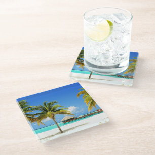 Dessous-de-verre En Verre Plages tropicales   Île et lagon, Maldives