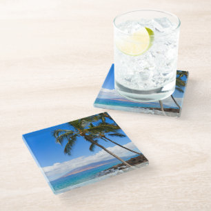 Dessous-de-verre En Verre Plages tropicales Maui Hawaii