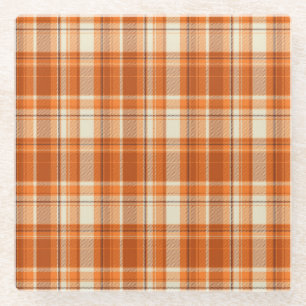 Dessous-de-verre En Verre Plaid orange