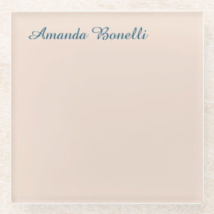 Dessous-de-verre En Verre Plaine rose Champagne Simple Minimaliste Moderne