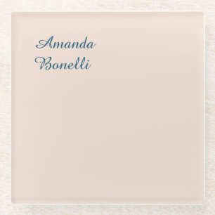 Dessous-de-verre En Verre Plaine rose Champagne Simple Minimaliste Moderne