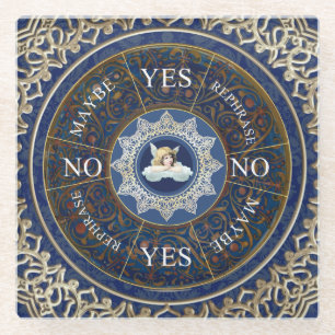 Dessous-de-verre En Verre Planche à Pendule Diviser Jeu Angel Bleu