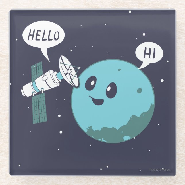 Dessous-de-verre En Verre Planète (Devant)