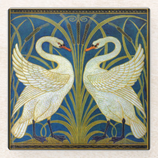 Dessous-de-verre En Verre Plaque de souris Art Déco Swans