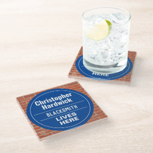 Dessous-de-verre En Verre Plaque murale de style forge amusante en verre